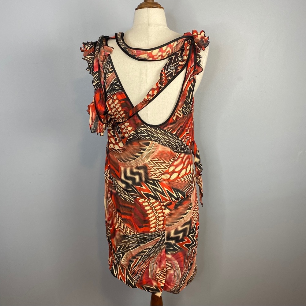 Cue Womens Size 12 Flared Dress Lettuce Hem - Picture 7 of 8
